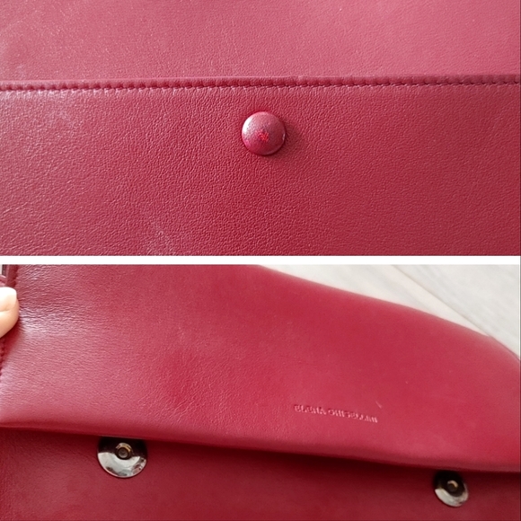 Elena Ghisellini Bordeaux Leather Top Handle Shoulder Bag - Picture 12 of 16